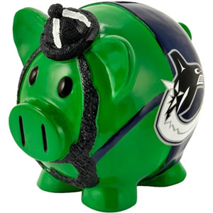 Vancouver Canucks Large Resin Thematic Piggy Bank by Forever Collectibles