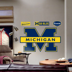 Michigan Wolverines Blue Logo Fathead