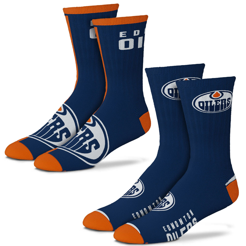 TheSportsDen.ca Edmonton Oilers Men's 2Pack Team Crew Socks by For