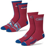 Montreal Canadiens Men's 2-Pack Team Crew Socks by For Bare Feet